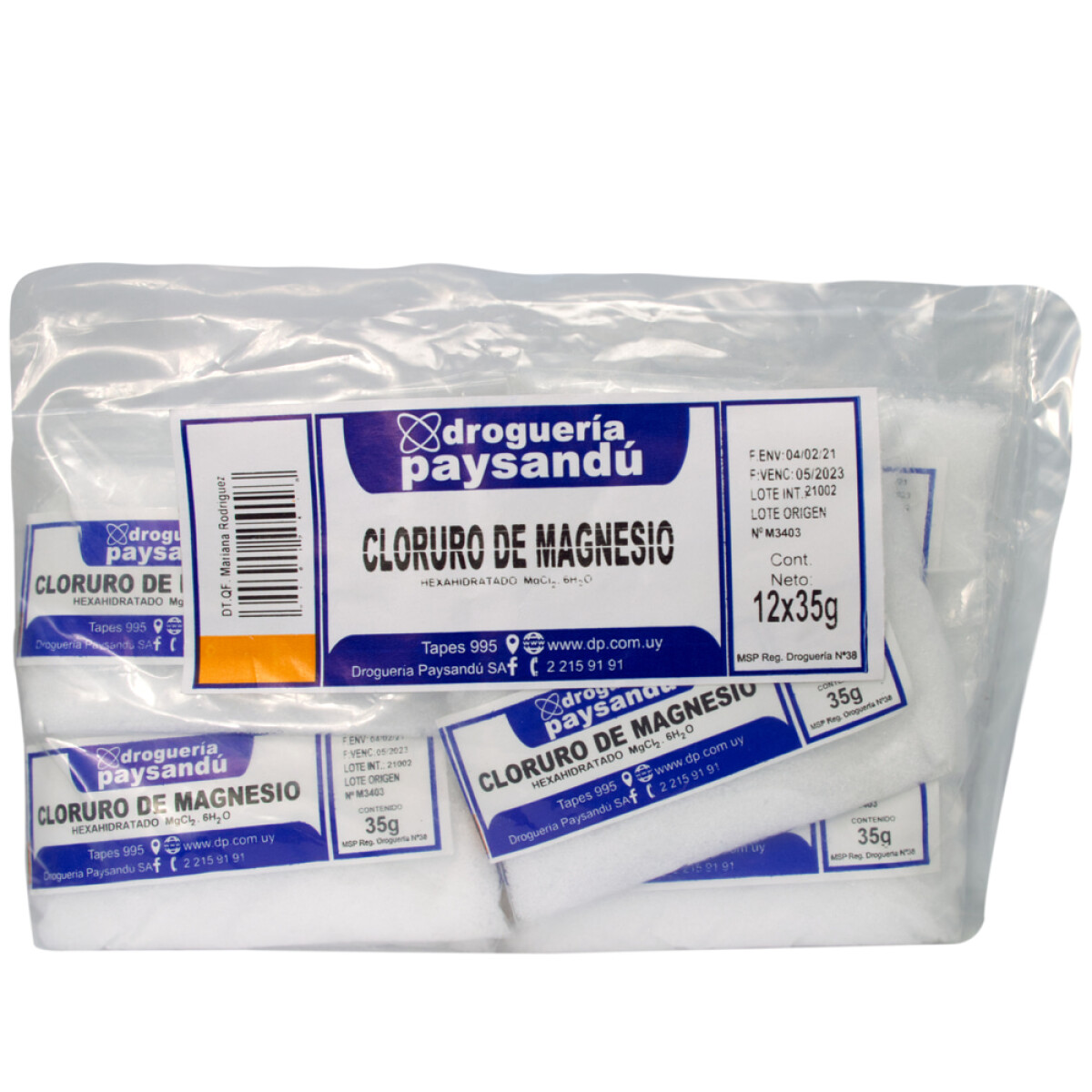 Cloruro de Magnesio Puro - 12 x 35 g 