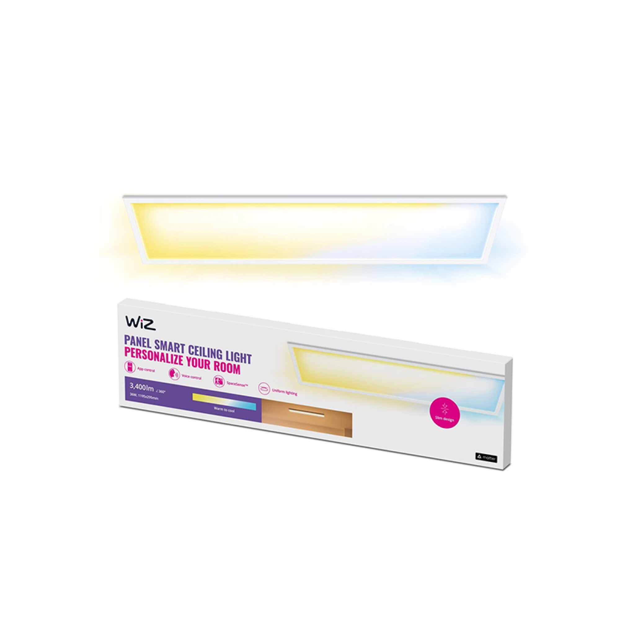 Rect Led Panel Panel rect inteligente LED WIZ 36W blanco dinámico - PH9899Z — Fivisa