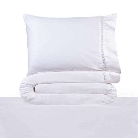 JUEGO DE SÁBANAS SUPER KING ALGODON BLANCO FLORAL LACE 200H
