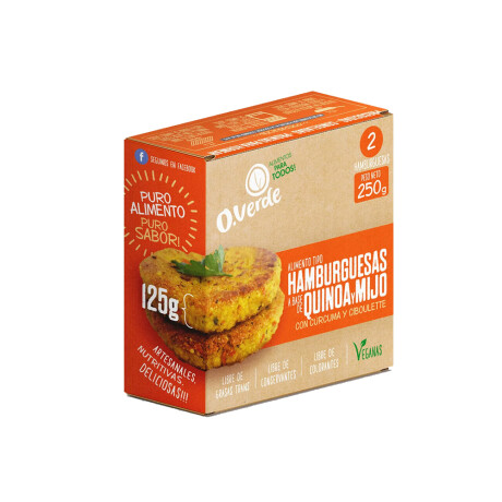 Hamburguesa De Quinoa Y Mijo X2 Oro Verde Hamburguesa De Quinoa Y Mijo X2 Oro Verde