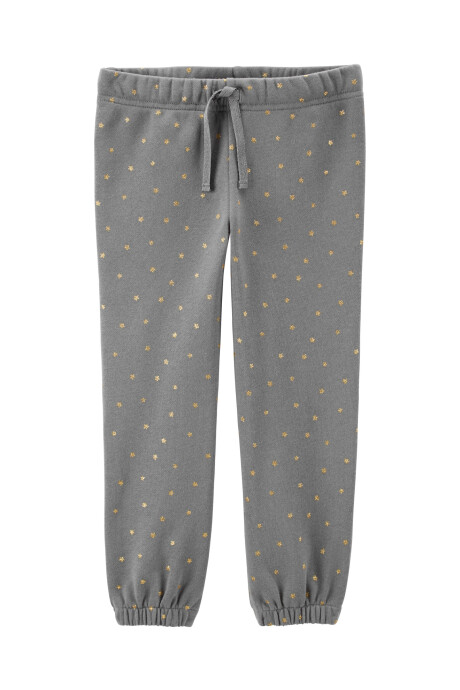 Pantalón de algodón con felpa ligero diseño estrellas Sin color