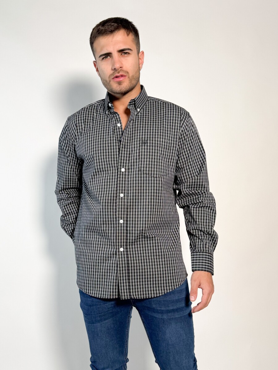 Camisa a cuadros Adonis - Negro 