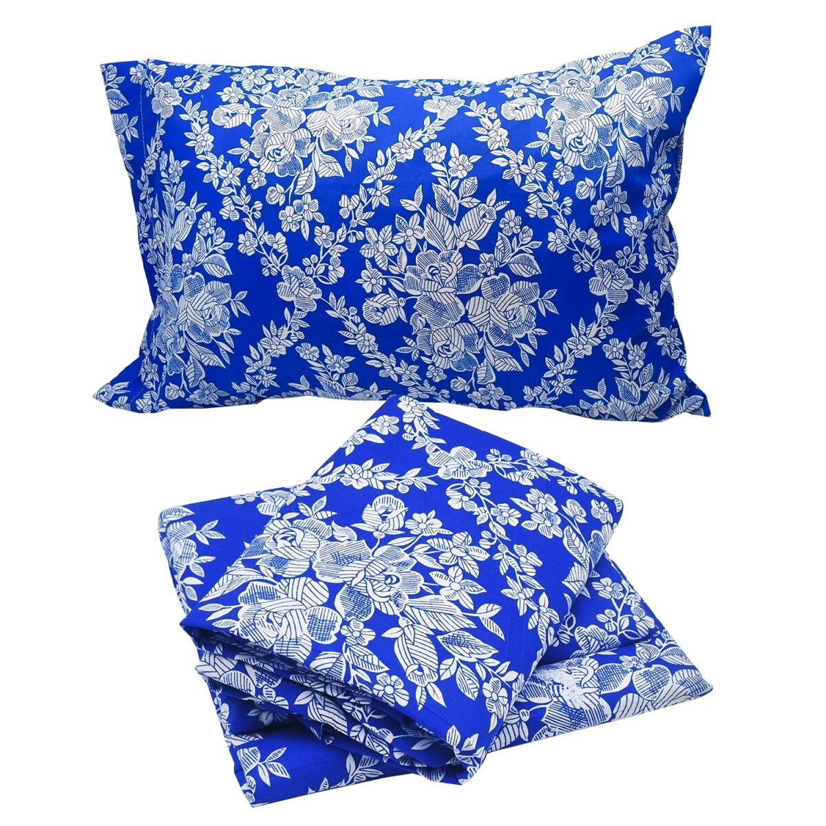 Juego Cama Sabanas Alondra 1 Plaza + Almohada + Funda Atrix - Variante Diseño Azul 