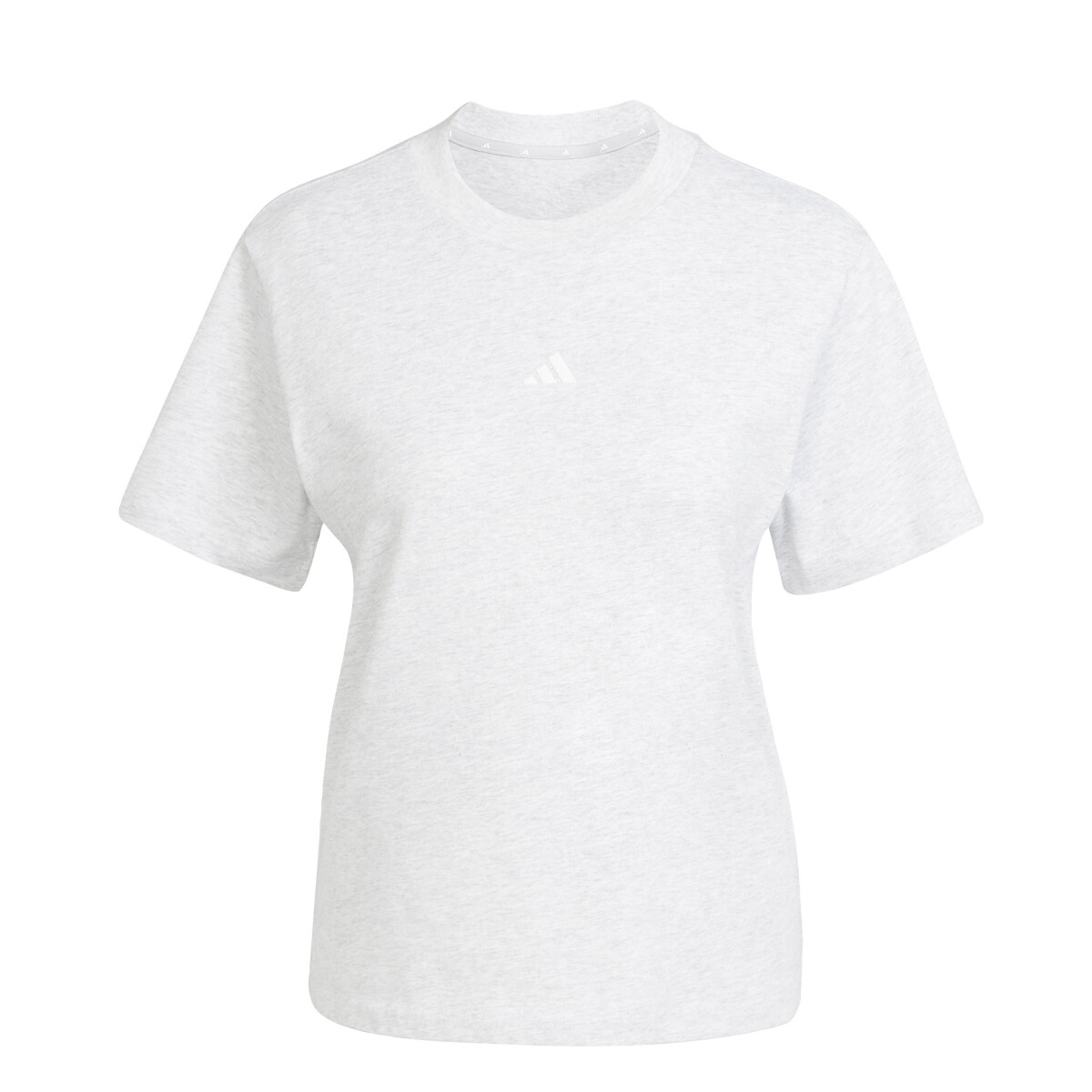Remera de Mujer Adidas Essentials Logo Pequeño Adidas - Gris Claro 