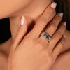 Anillo Iris de plata 925 con topacio azul Anillo Iris de plata 925 con topacio azul