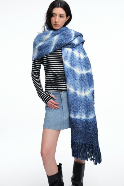 BUFANDA SHIBORI Azul