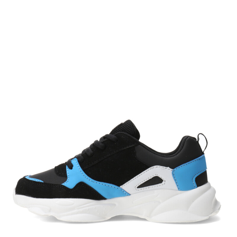 Championes de Niña Umbro Negro - Azul Francia - Blanco
