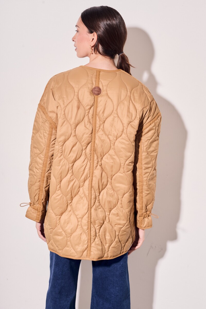 Campera Reversible Pelo Desmontable Camel