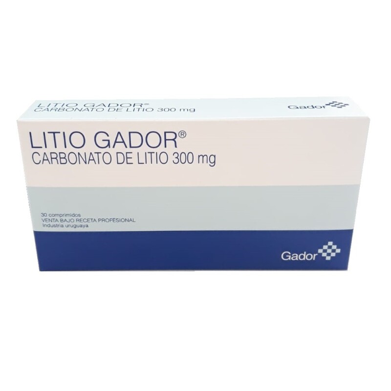 Litio Gador 300 Mg. 30 Comp. Litio Gador 300 Mg. 30 Comp.