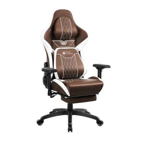 SILLA GAMER SHOT-ROGUE COLOR MARRON Y BLANCO 001