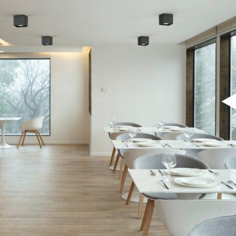 Aplique spot led DIMERIZABLE 10w CUBO de techo 3000K NEGRO