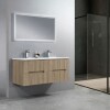Mueble De Baño Suspendido Oak Ripado 120 Cm Con doble Bacha Mueble De Baño Suspendido Oak Ripado 120 Cm Con Doble Bacha