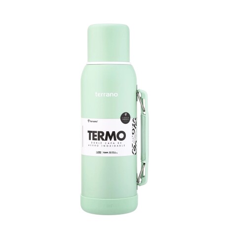 Termo Terrano Slim 1L con Base de Silicona VERDE-AGUA