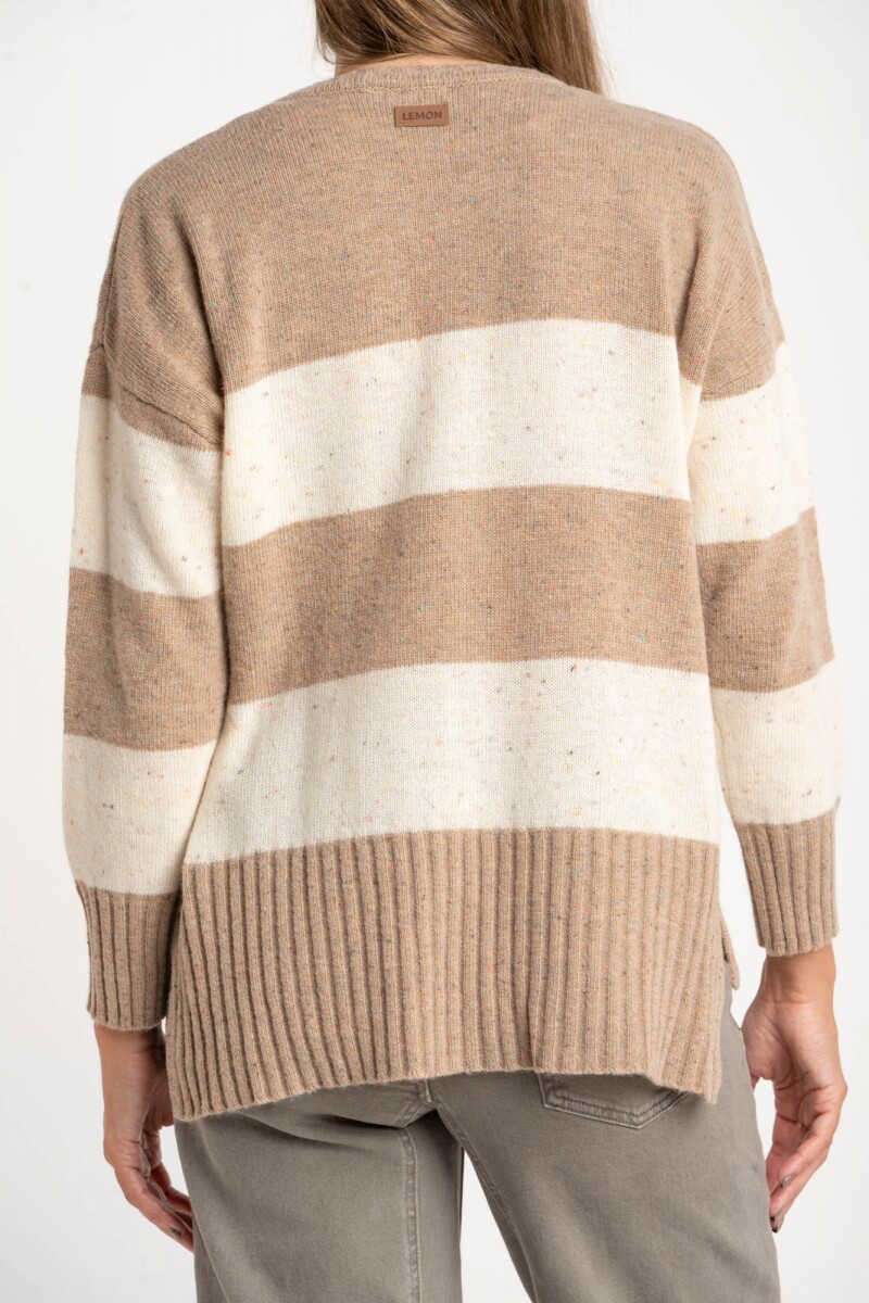 Sweater Lana Rayado Chocolate
