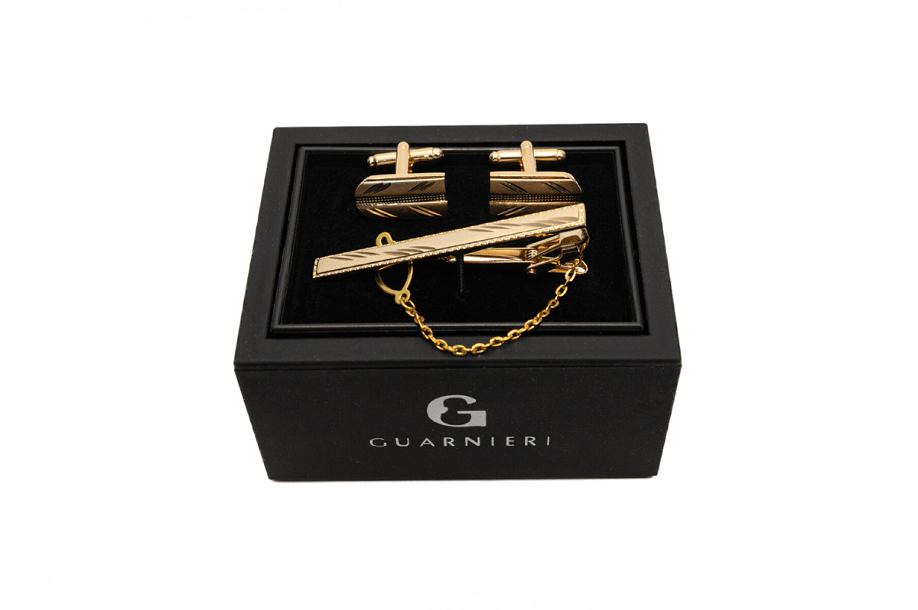 Gemelos con Sujetacorbata - DORADO 