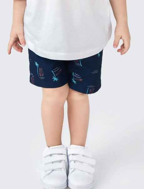 SHORT INFANTIL ESTAMPADO AZUL