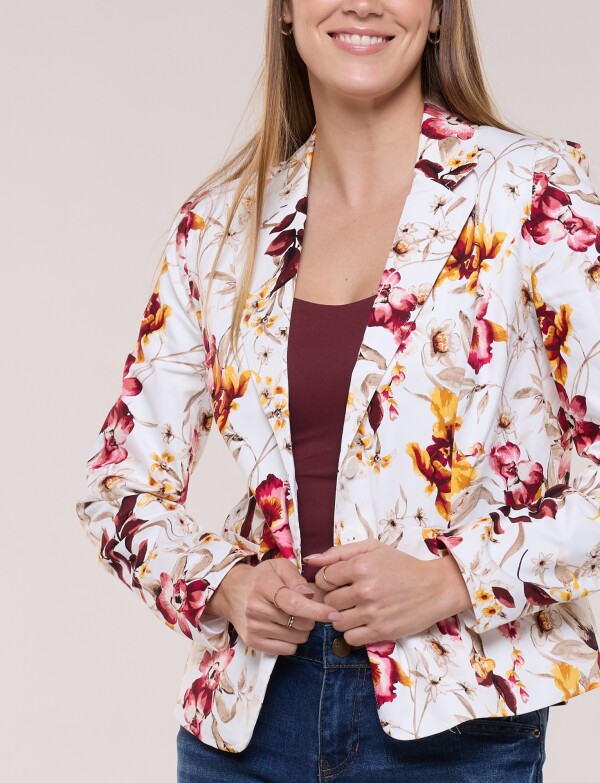 Blazer Flores BLANCO/MULTI