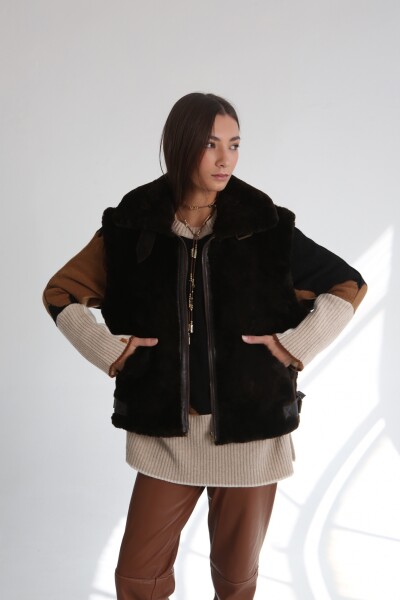 CHALECO EKO Fur Choco