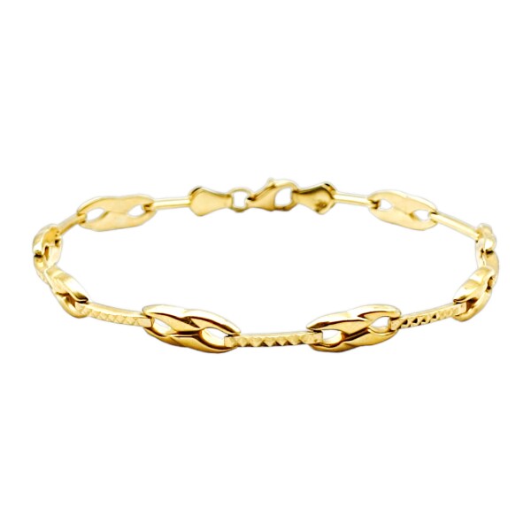 Pulsera Quebradiza Moño-Oro bajo-Sin Piedra-PU8011 sinpiedra