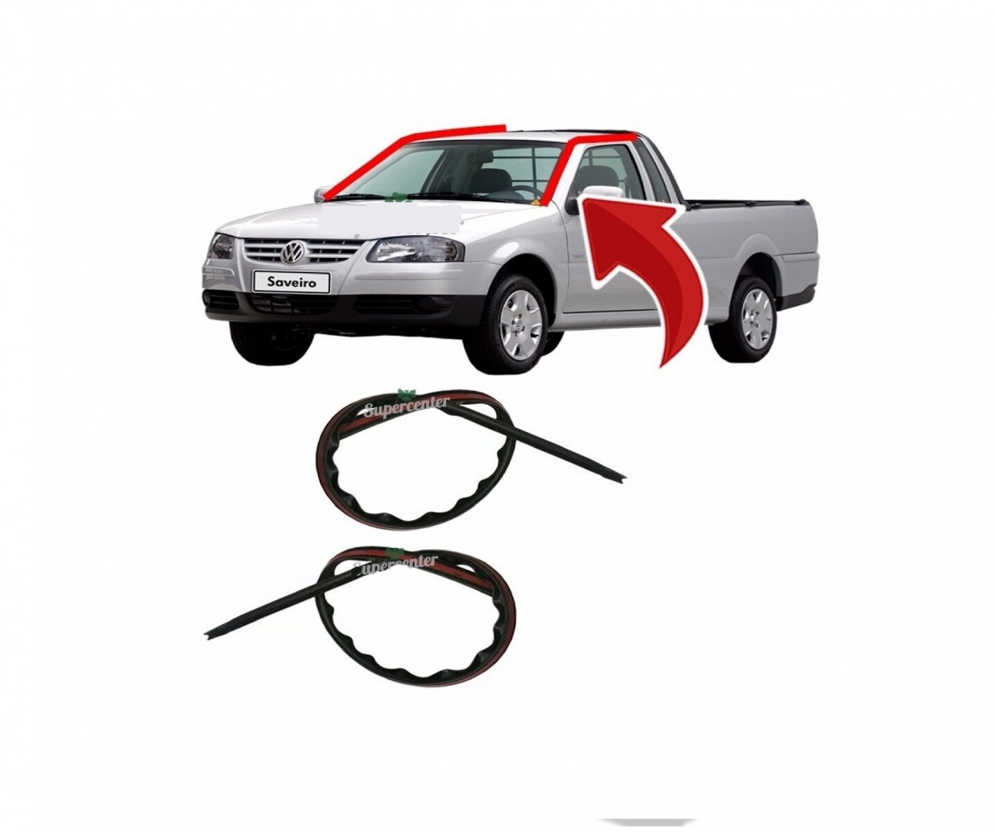 MOLDURA DE GOTERO DERECHA SAVEIRO G2 / G3 / G4 (CANALETA) 