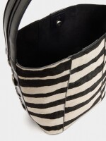 Bolso De Mano Con Detalles De Piel negro