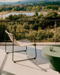 Mesa de centro Aiguablava de cemento verde Ø 90 cm