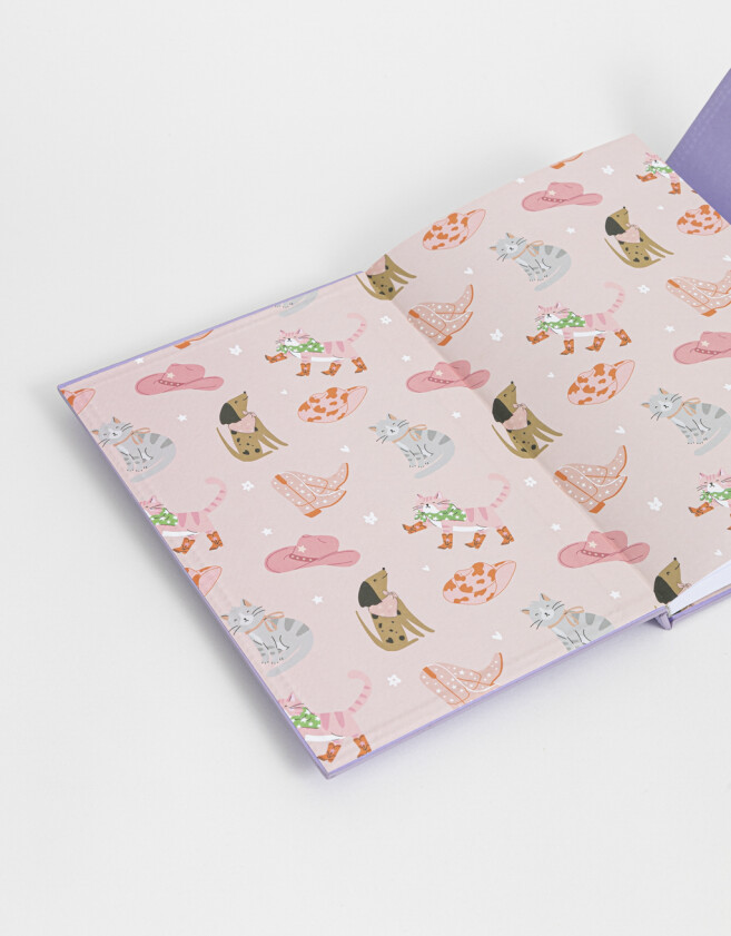 Anotadores Cuadernos y Memos Texturada Cuaderno A5 Bordado - Violeta Lila