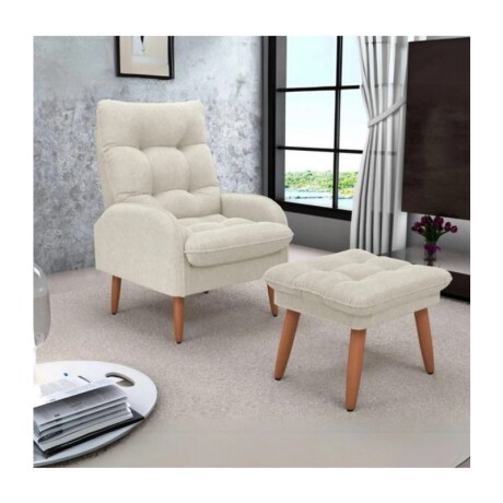 POLTRONA + 1 PUFF NANTES B-492 BLANCO POLTRONA + 1 PUFF NANTES B-492 BLANCO