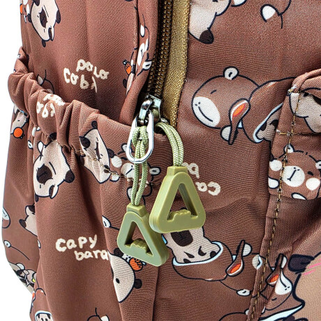 Mochila Infantil Niño Capibara Carpincho Escolar 40cm Marron