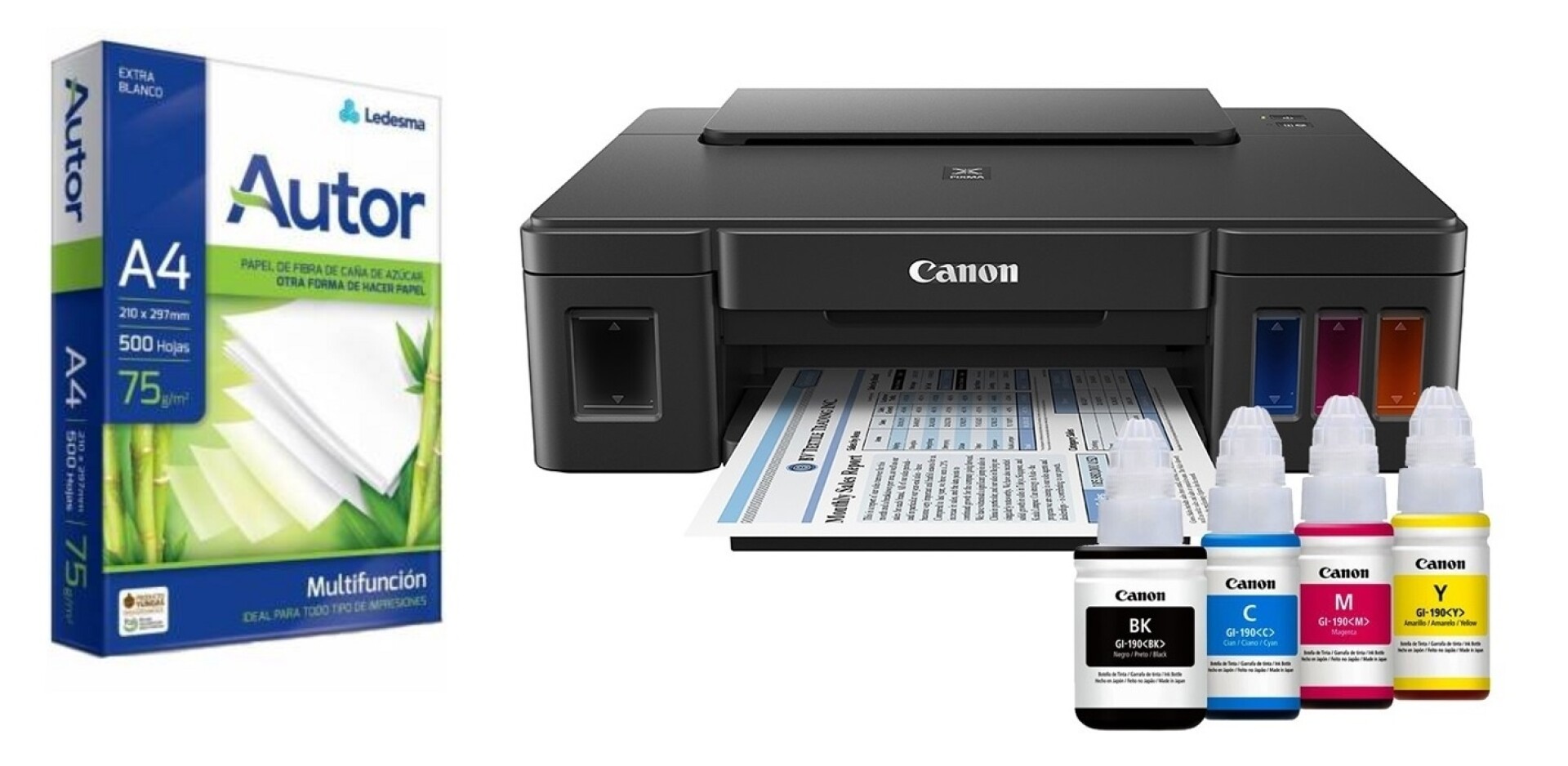 Impresora Canon Pixma G-1110 + Resma A4 