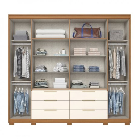 ROPERO 6 PUERTAS 6 CAJONES GUARDARROPA ARMARIO CLOSET PLACARD + LED Y ESPEJOS ROPERO 6 PUERTAS 6 CAJONES GUARDARROPA ARMARIO CLOSET PLACARD + LED Y ESPEJOS