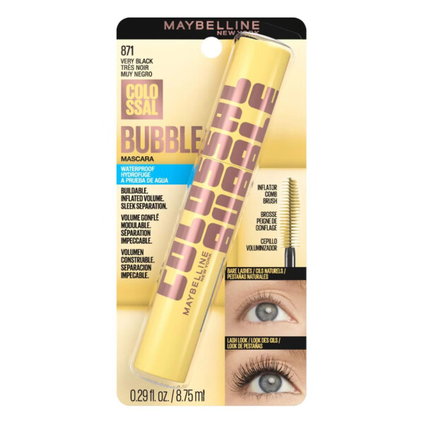 Máscara de Pestañas Bubble Waterproof Very Black 871 - Maybelline Máscara de Pestañas Bubble Waterproof Very Black 871 - Maybelline