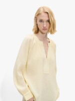 Blusa Lisa Con Textura 100% Algodón crudo