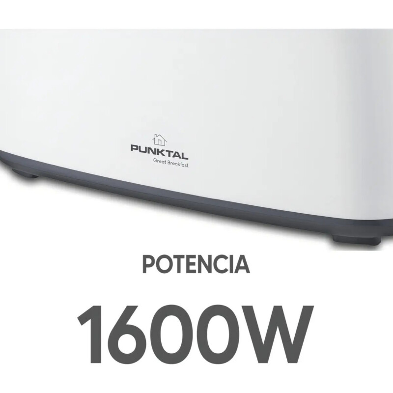 Tostadora Punktal 4 Panes 1400W 7 Niveles Blanca Tostadora Punktal 4 Panes 1400W 7 Niveles Blanca