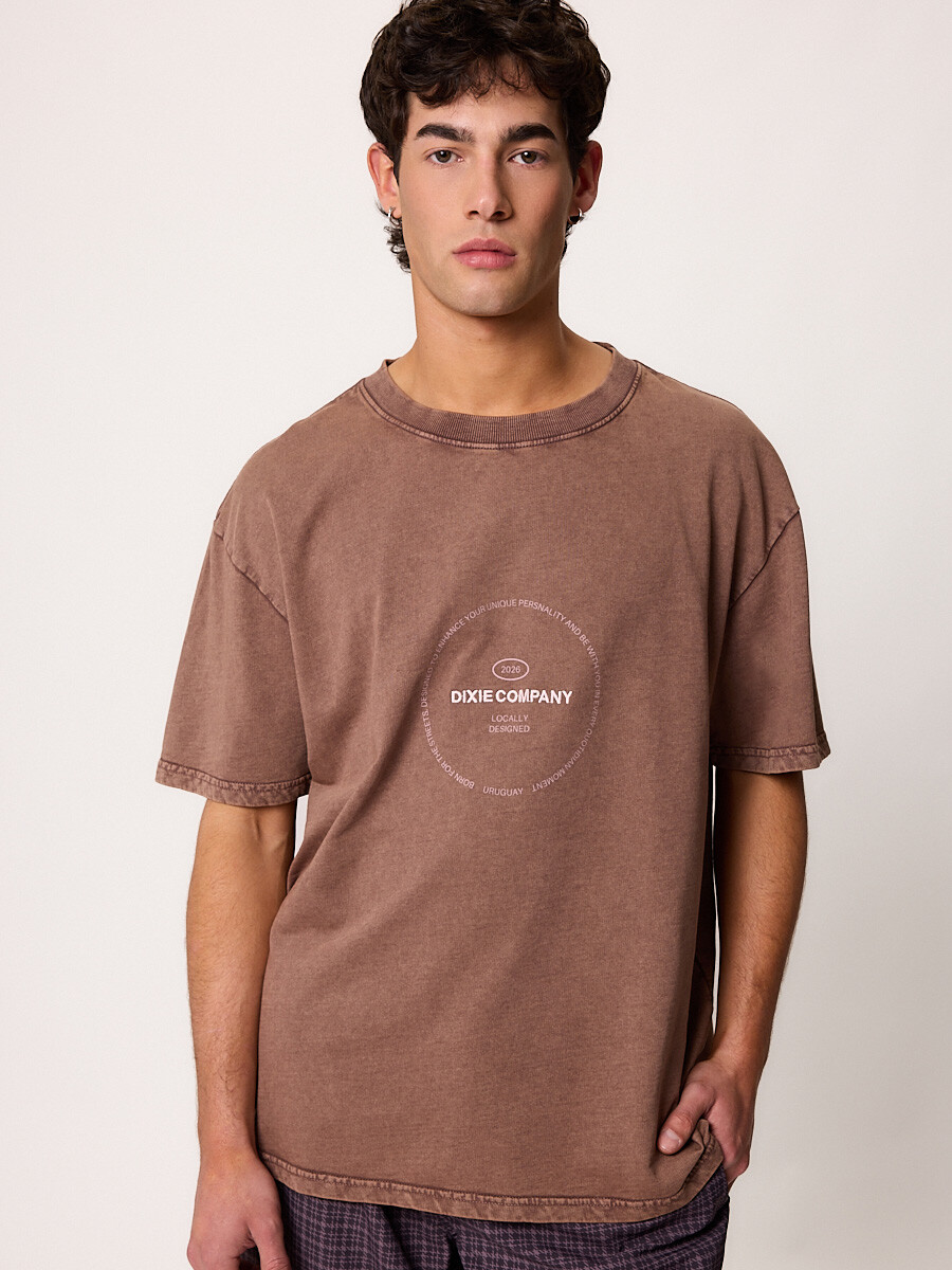 T-SHIRT M/C GURRO DIXIE Tabaco