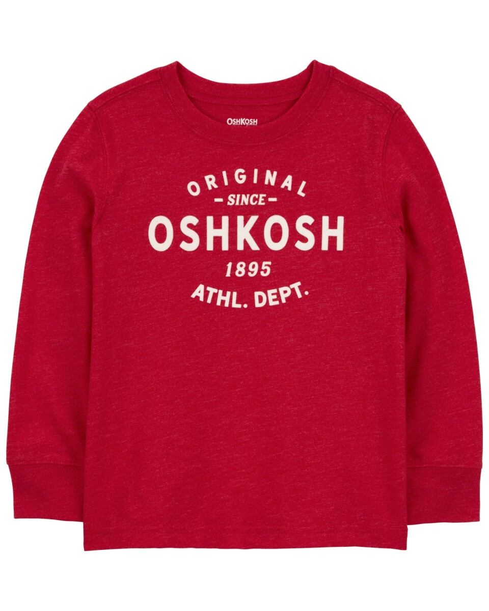 Remera de algodón, con logo, roja 