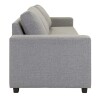 Sofa 3 cuerpos tela tramada gris con puntos negros y crudos. Sofa 3 cuerpos tela tramada gris con puntos negros y crudos.