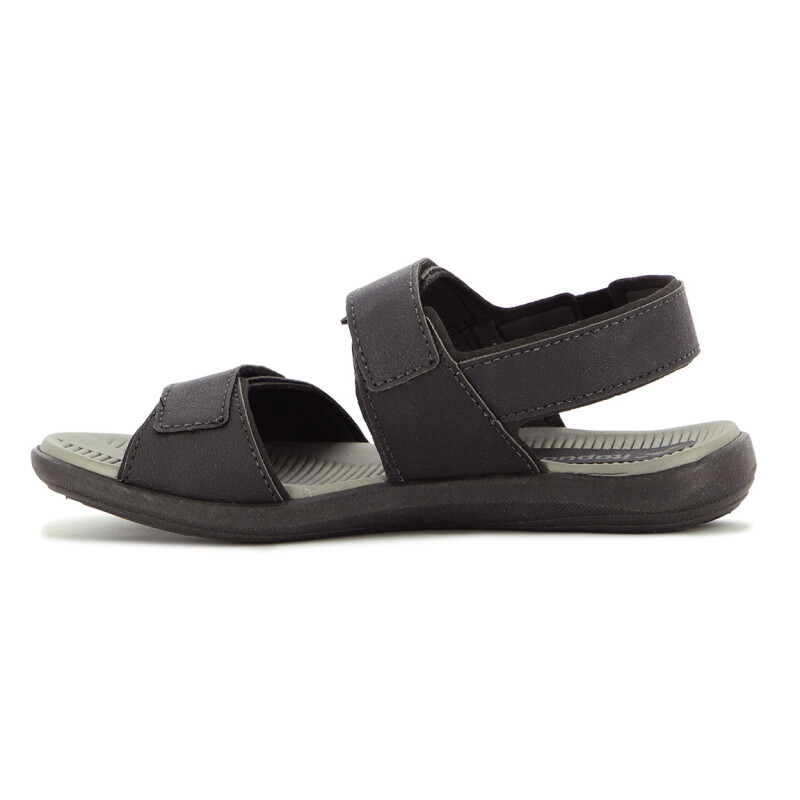 Sandalia Country Hombre Dos Tiras Con Velcro Negro-grafito