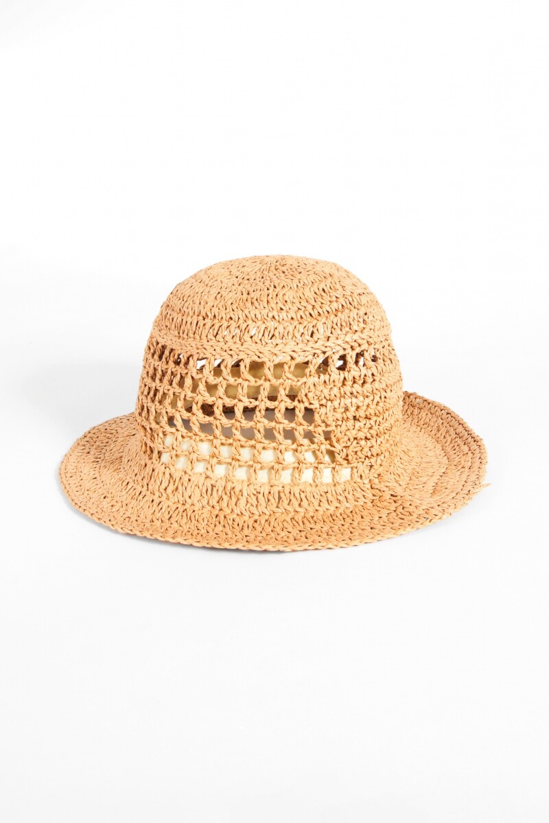 Gorro bucket playero beige