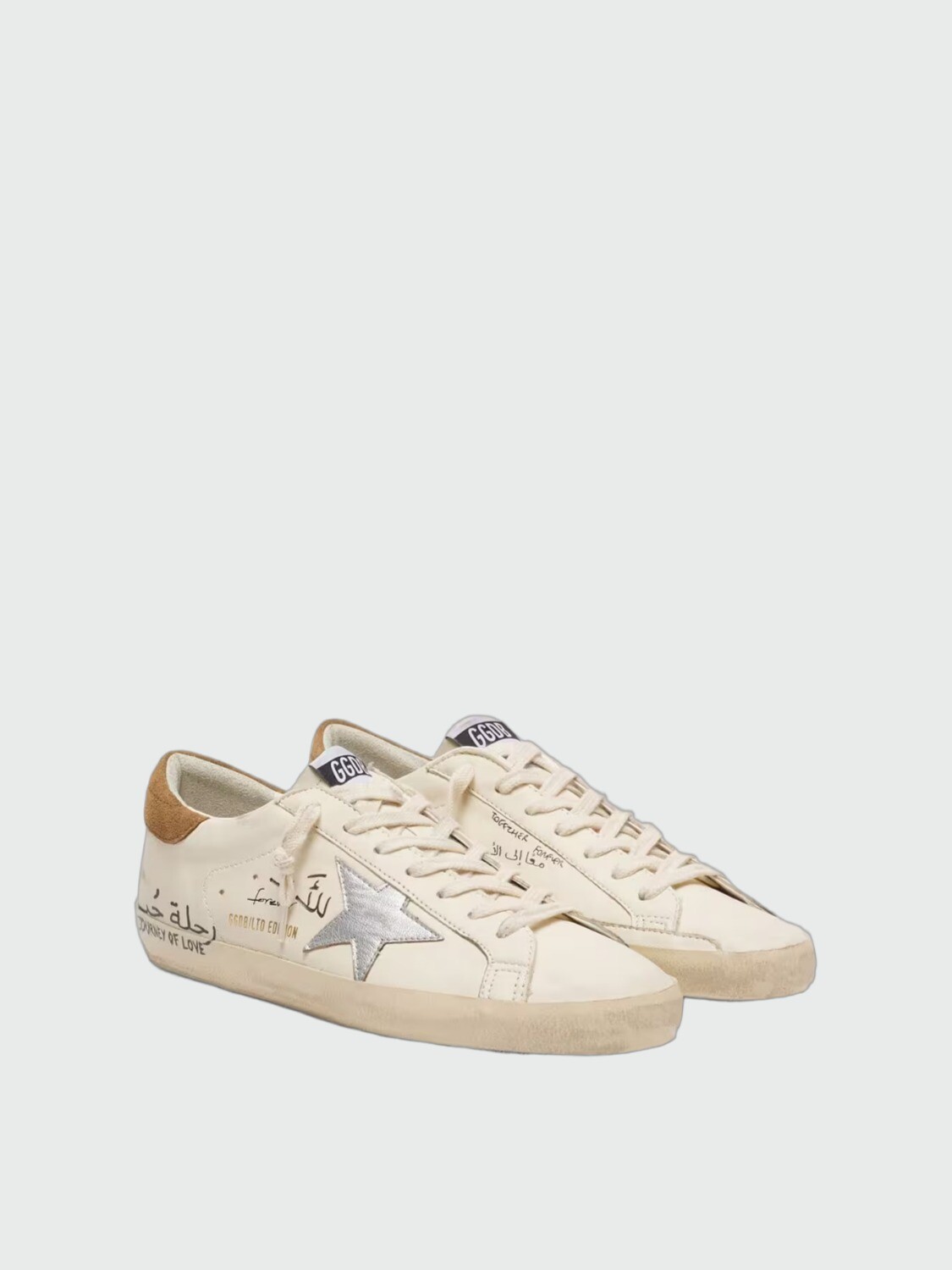 GOLDEN GOOSE - ZAPATILLAS SUPER STAR NAPPA CON ESTRELLA LAMINADA Y GAMUZA Alta Automática