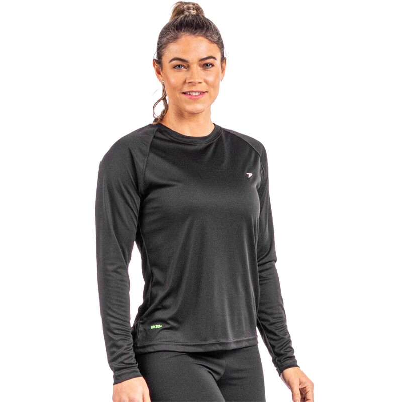 Poker Remera Mujer Manga Larga Uv50+ Negro