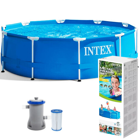 Piscina Intex Estructural 4485 L 305x76 + Bomba Azul