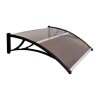 Alero Policarbonato Transparente Y Soporte Negro 1.5 X 0.8 M Alero Policarbonato Transparente Y Soporte Negro 1.5 X 0.8 M