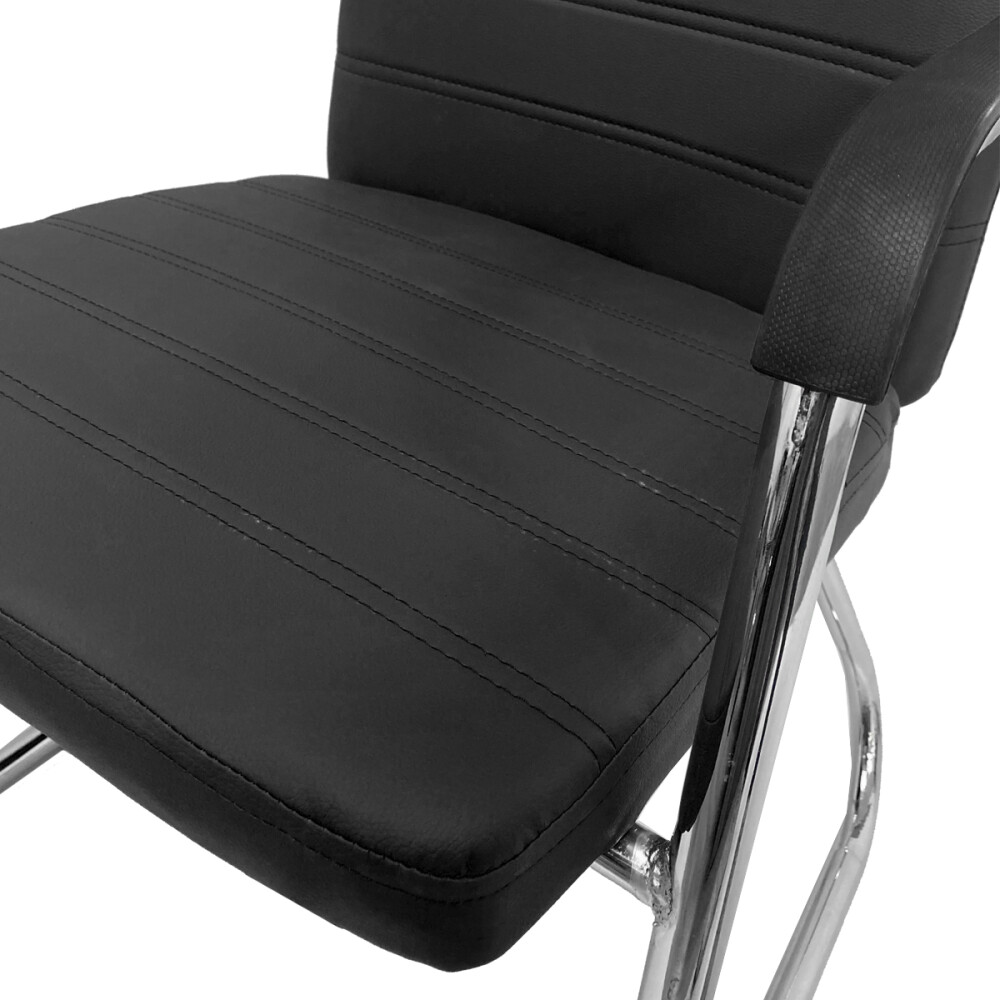 Silla fija eco cuero modelo Fix Negro