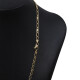 Cadena en oro 18k chata con 2 tipos de eslabones. Largo 60 cm Cadena en oro 18k chata con 2 tipos de eslabones. Largo 60 cm