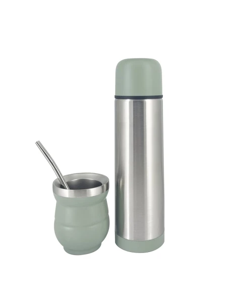 SET MATE C/BOMBILLA Y TERMO 500ML OLIVA SET MATE C/BOMBILLA Y TERMO 500ML OLIVA