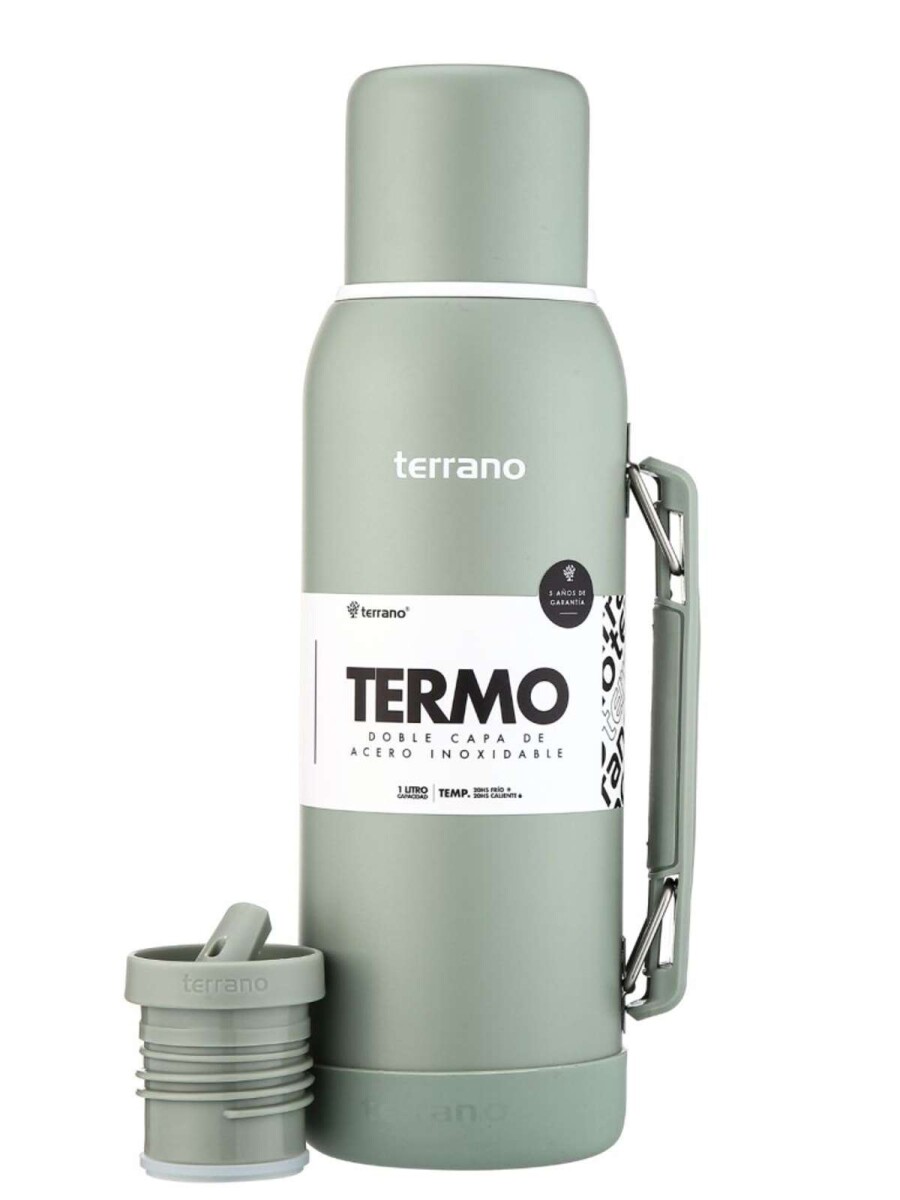 Termo Premium 1lt. Con base de Silicona - Oliva 