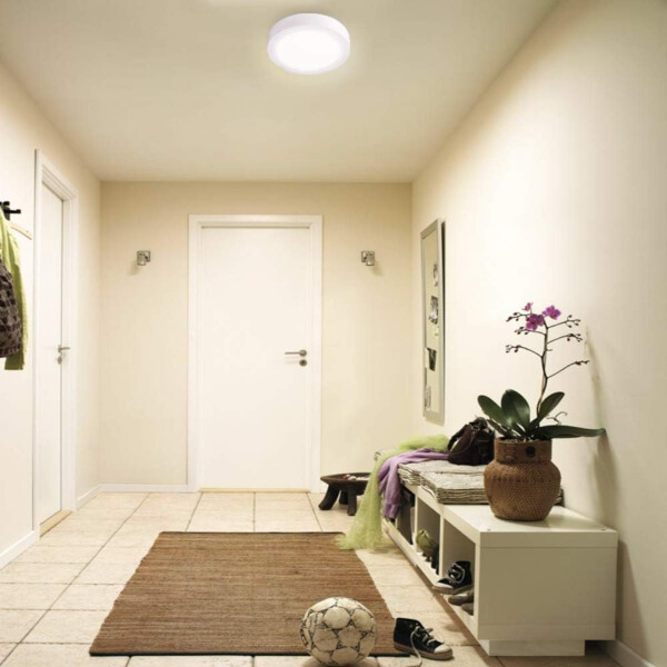 Panel Plafon Led 18W Luz Calida Redondo Luz Calida Techo Variante Color Blanco