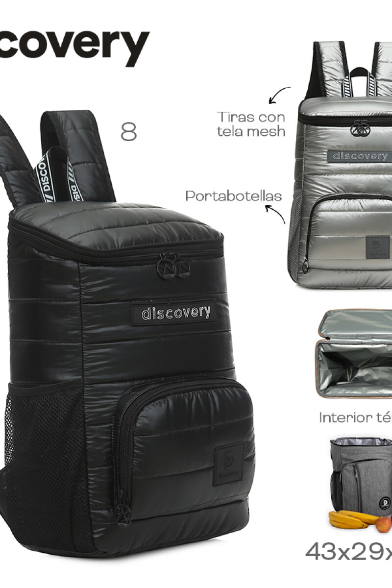 Mochila lonchera térmica puffer Negro