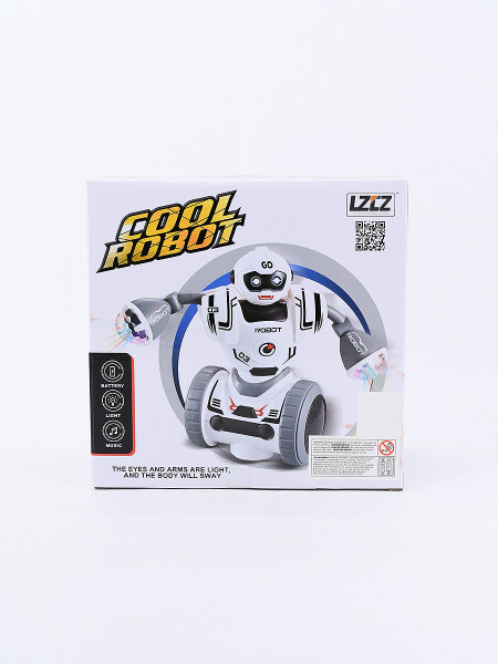 ROBOT GIRATORIO A PILA BLANCO